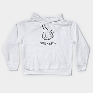 Free kisses - garlic Kids Hoodie